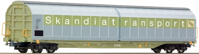 Sliding wall Box car "Skandiatransport"<br /><a href='images/pictures/Roco/179114.jpg' target='_blank'>Full size image</a>